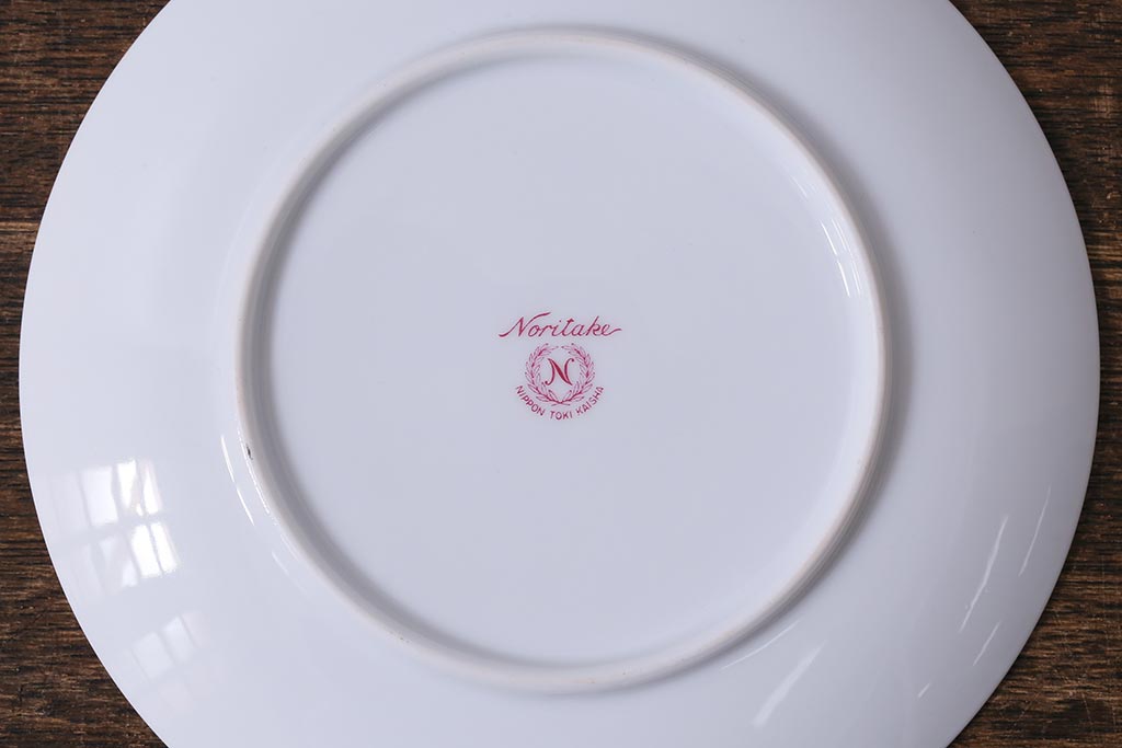 アンティーク雑貨　昭和中期　ノリタケ(Noritake)　あたたかみのある雰囲気の小皿6枚セット(和食器、プレート)(R-041612)