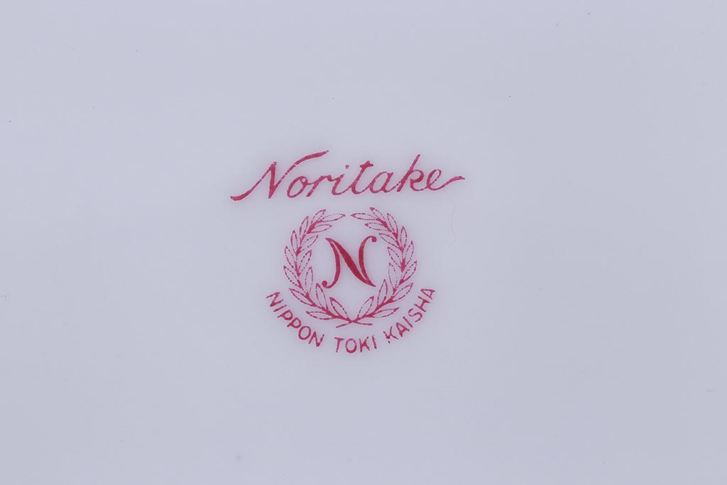 アンティーク雑貨　昭和中期　ノリタケ(Noritake)　あたたかみのある雰囲気の小皿6枚セット(和食器、プレート)(R-041612)