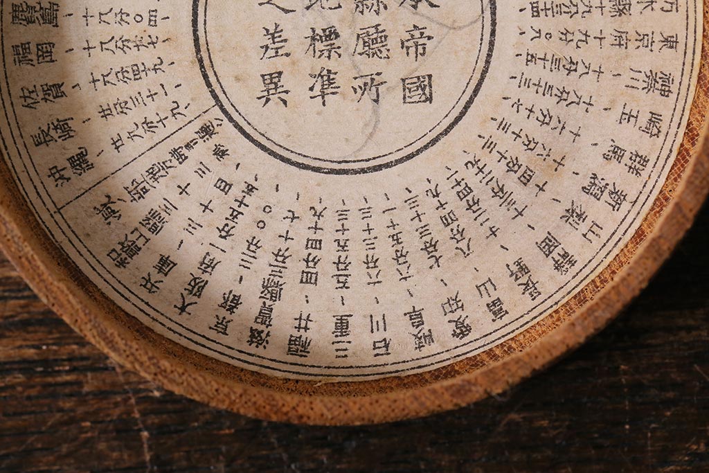 アンティーク雑貨　明治大正期　日本帝国日時計　方位磁石(コンパス)(R-041615)