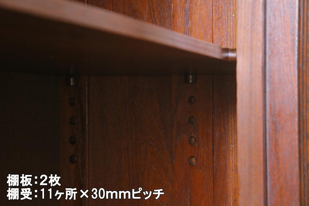 アンティーク家具　フランスアンティーク　マホガニー材　芸術作品のような彫刻が見事な飾り棚(食器棚、カップボード、収納棚)(R-041633)