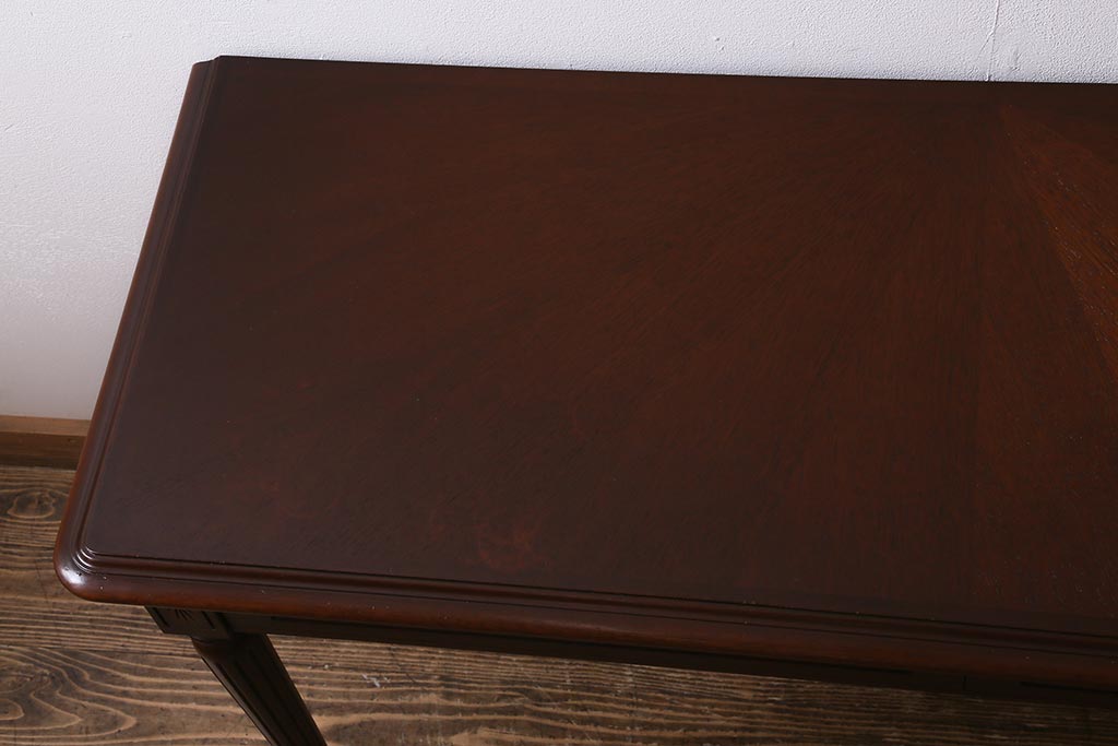 中古　アンティーク調のデザインがおしゃれなシックなデスク(コンソールテーブル)(R-041690)