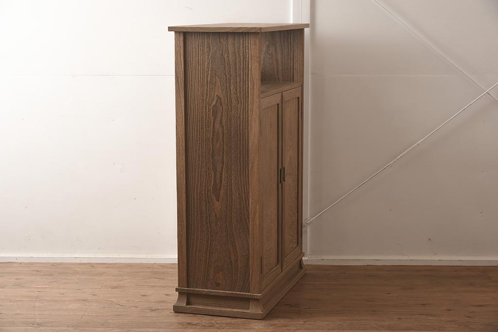 在庫未使用品　IDC大塚家具　松創　焼桐　器局(茶道具、戸棚、キャビネット)(定価約147万円)(R-041713)