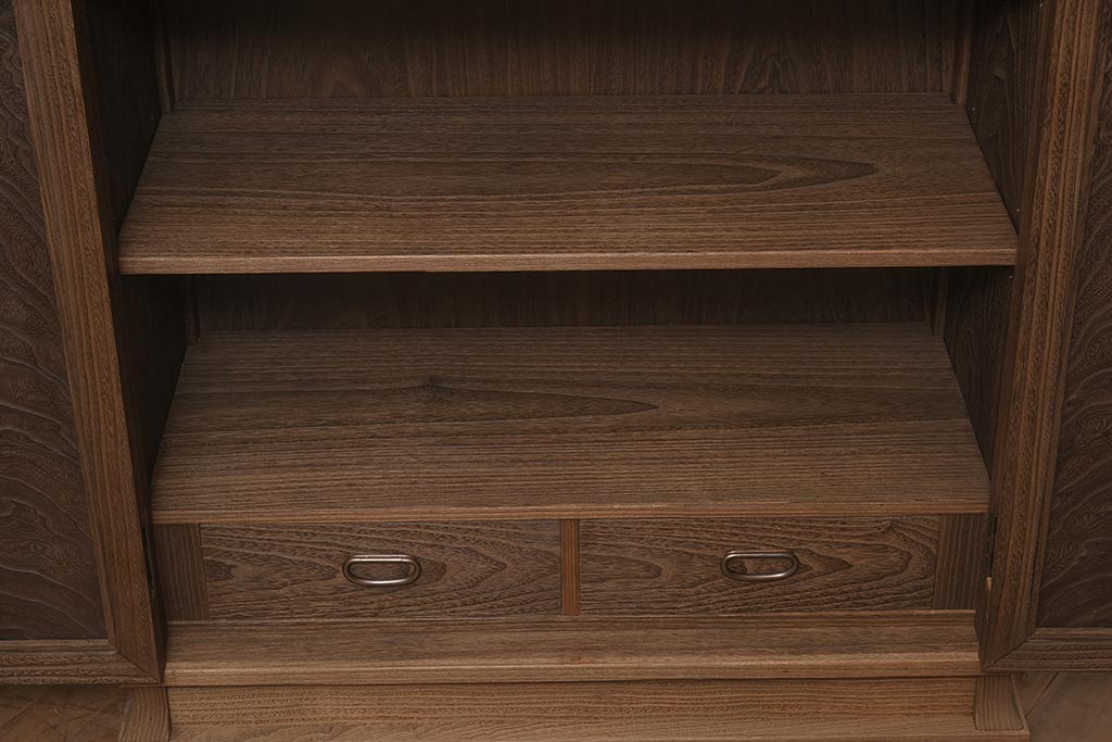 在庫未使用品　IDC大塚家具　松創　焼桐　器局(茶道具、戸棚、キャビネット)(定価約147万円)(R-041714)