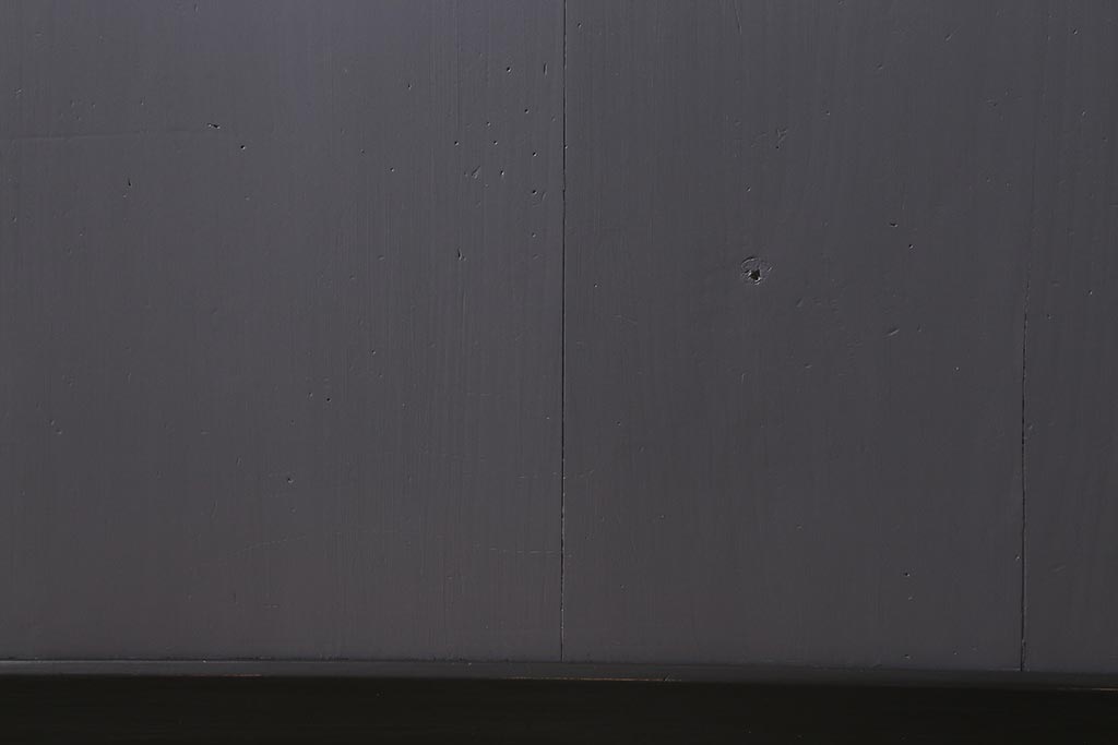 アンティーク建具　明治期　ペイント　ツバメの透かし入り板戸2枚セット(帯戸、引き戸)(R-041715)