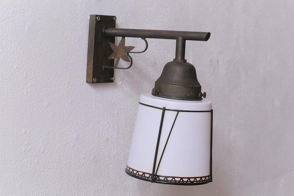 アンティーク照明 昭和初期 和の雰囲気漂うウォールランプ(壁掛け照明、ブラケットライト)(R-041742) | ラフジュ工房