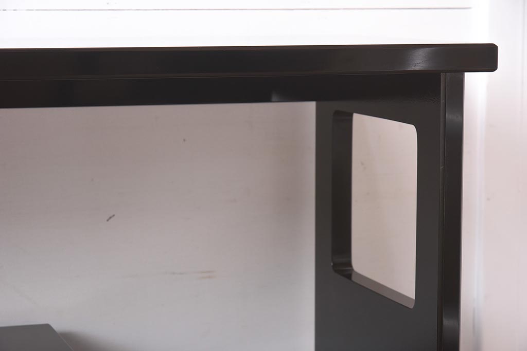 在庫未使用品　IDC大塚家具　モリシゲ(MORISHIGE/森繁)　有明35　彫漆　山と木立　　旭幸延A　和棚(定価約69万円)(R-041766)