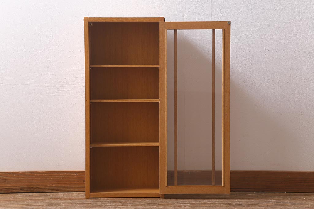 在庫未使用品　IDC大塚家具　川股家具工房　シンプルなウォールキャビネット(壁掛け戸棚)(定価約8万円)(R-041840)