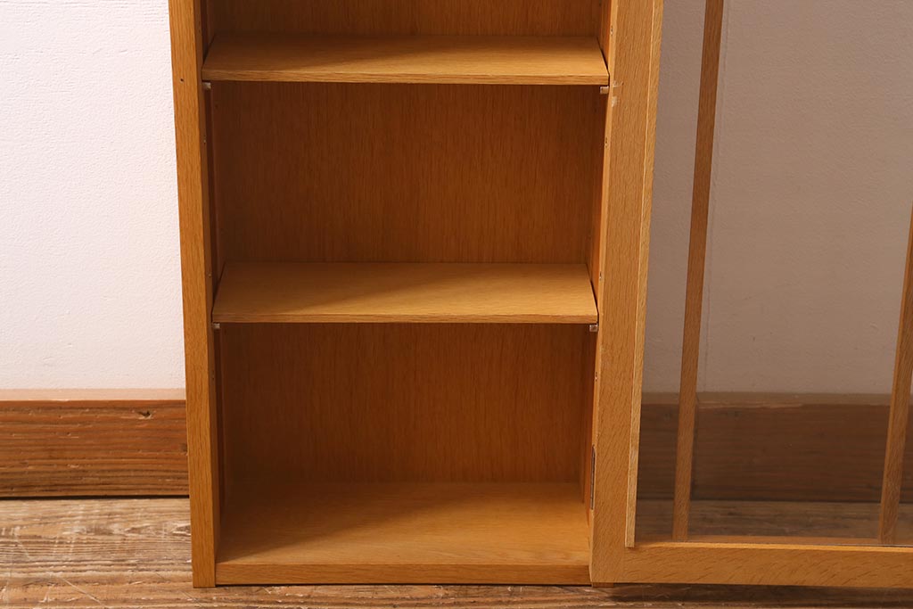 在庫未使用品　IDC大塚家具　川股家具工房　シンプルなウォールキャビネット(壁掛け戸棚)(定価約8万円)(R-041840)