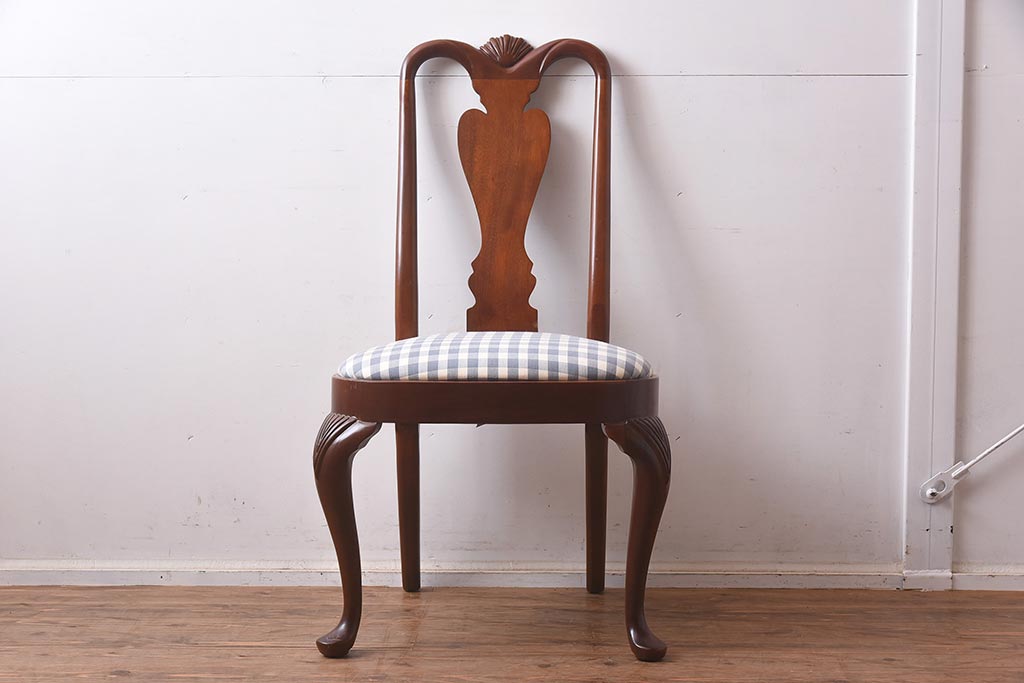 展示品　IDC大塚家具　ヒッコリーチェア社(HICKORRY CHAIR)　マホガニー材　805-02　椅子(ダイニングチェア)(定価約10万円)(R-041872)