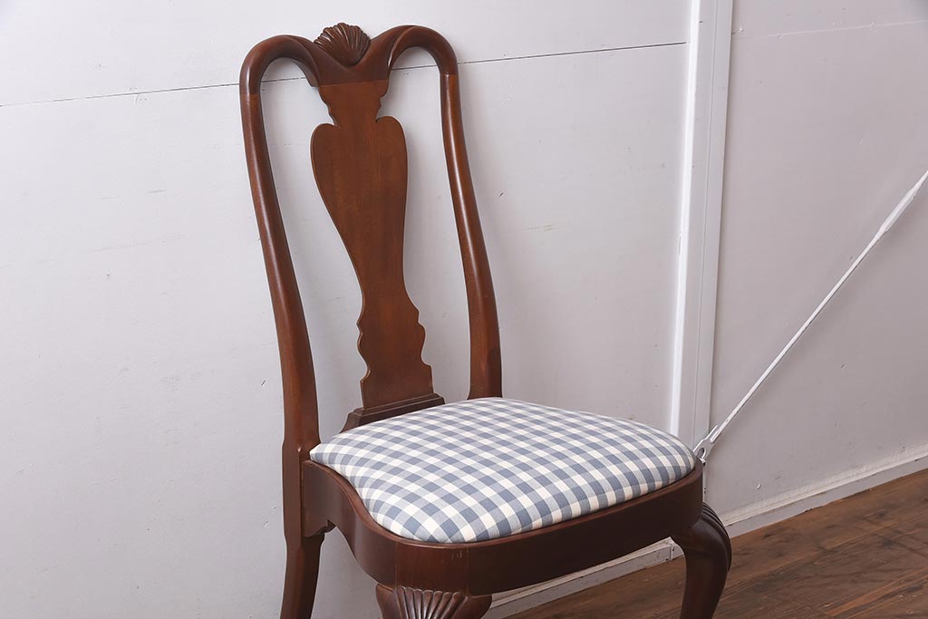 展示品　IDC大塚家具　ヒッコリーチェア社(HICKORRY CHAIR)　マホガニー材　805-02　椅子(ダイニングチェア)(定価約10万円)(R-041865)