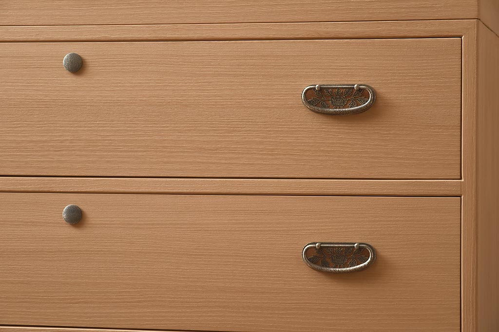 在庫未使用品　IDC大塚家具　家具のカネトク　3.3尺　下三大洋　桐タンス(定価約46万円)(R-041888)