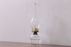 アンティーク照明　昭和初期　オイルランプリメイク　気泡ガラスが趣のある空間を演出するレトロなテーブルランプ(スタンドライト、卓上照明)(R-041942)