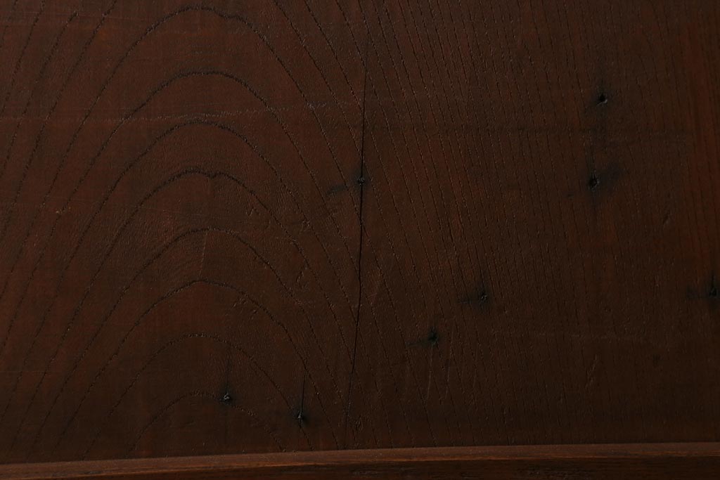 アンティーク建具　明治大正期　総ケヤキ材　丸に桔梗紋　上品な和の空間作りにおすすめの格子蔵戸(引き戸、玄関戸)(R-042014)