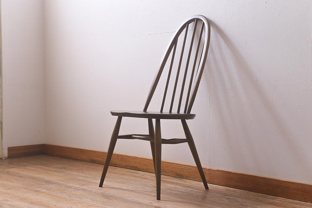 ヴィンテージ家具　イギリスビンテージ　ERCOL(アーコール)　美しく丈夫な作りが魅力的なクエーカーチェア(ダイニングチェア、椅子、ウィンザーチェア、ウインザーチェア)(R-042033)