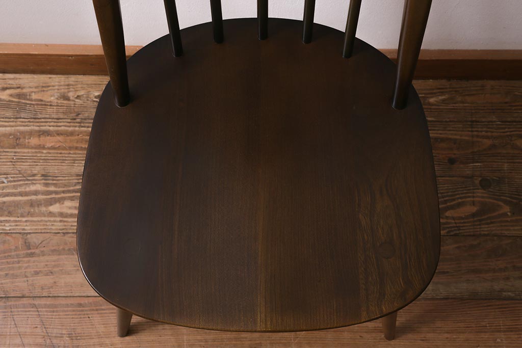 ヴィンテージ家具　イギリスビンテージ　ERCOL(アーコール)　美しく丈夫な作りが魅力的なクエーカーチェア(ダイニングチェア、椅子、ウィンザーチェア、ウインザーチェア)(R-042033)