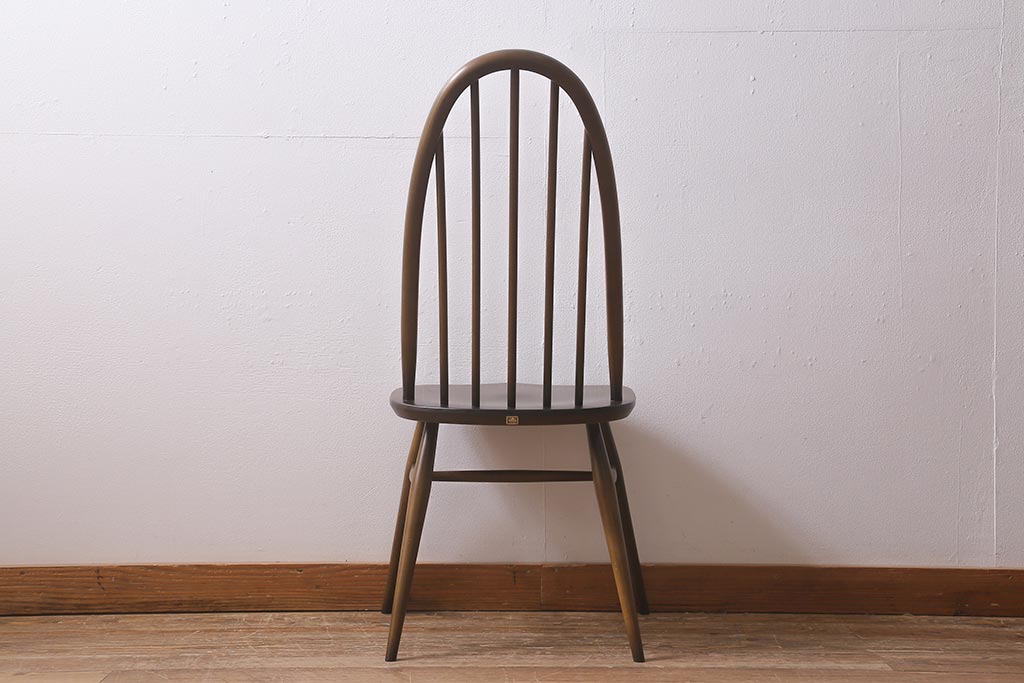 ヴィンテージ家具　イギリスビンテージ　ERCOL(アーコール)　美しく丈夫な作りが魅力的なクエーカーチェア(ダイニングチェア、椅子、ウィンザーチェア、ウインザーチェア)(R-042033)