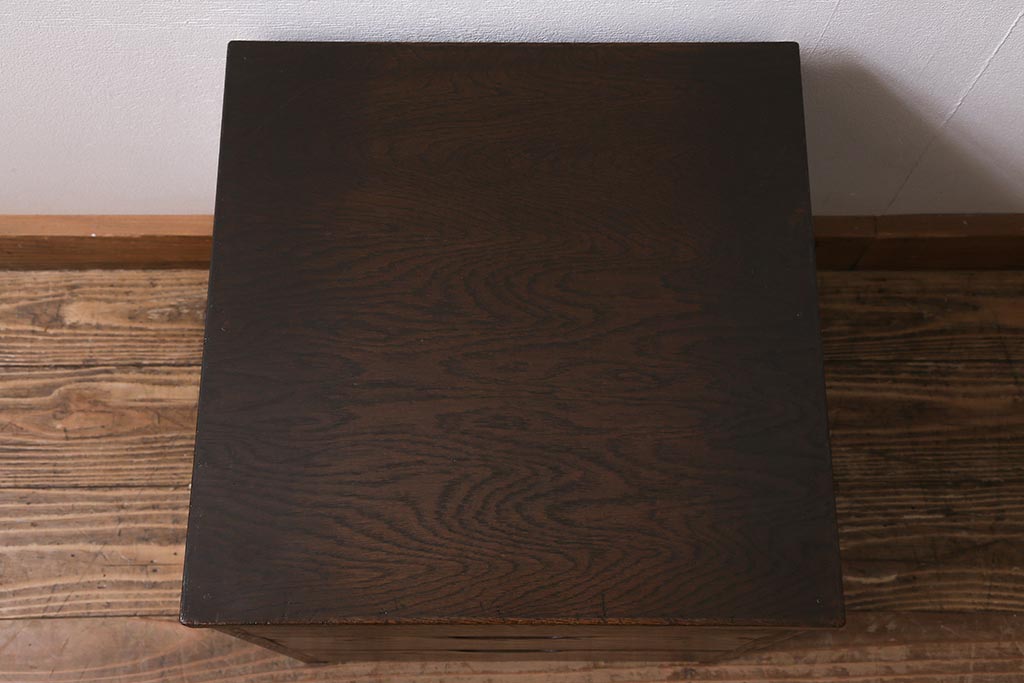 和製ヴィンテージ　シンプル　シックで合わせやすい小引き出し(卓上収納、小物収納、ビンテージ)(R-042037)