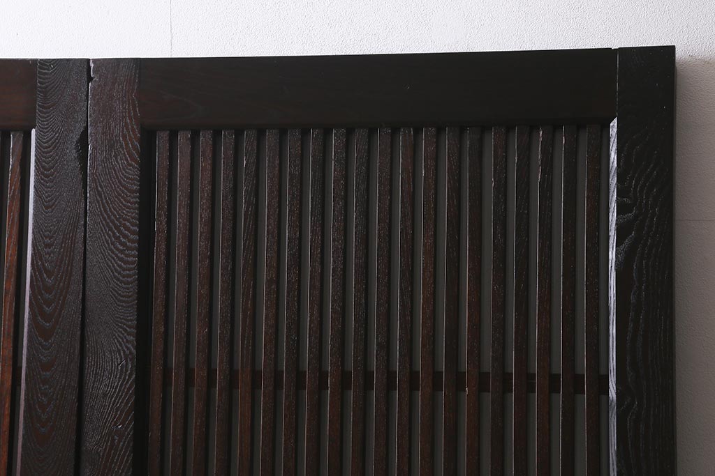 アンティーク建具　和製アンティーク　明治期　蔵戸リメイク　総ケヤキ材　クリアガラス入り　和の趣あふれる蔵戸2枚セット(引き戸、玄関戸)(R-042038)