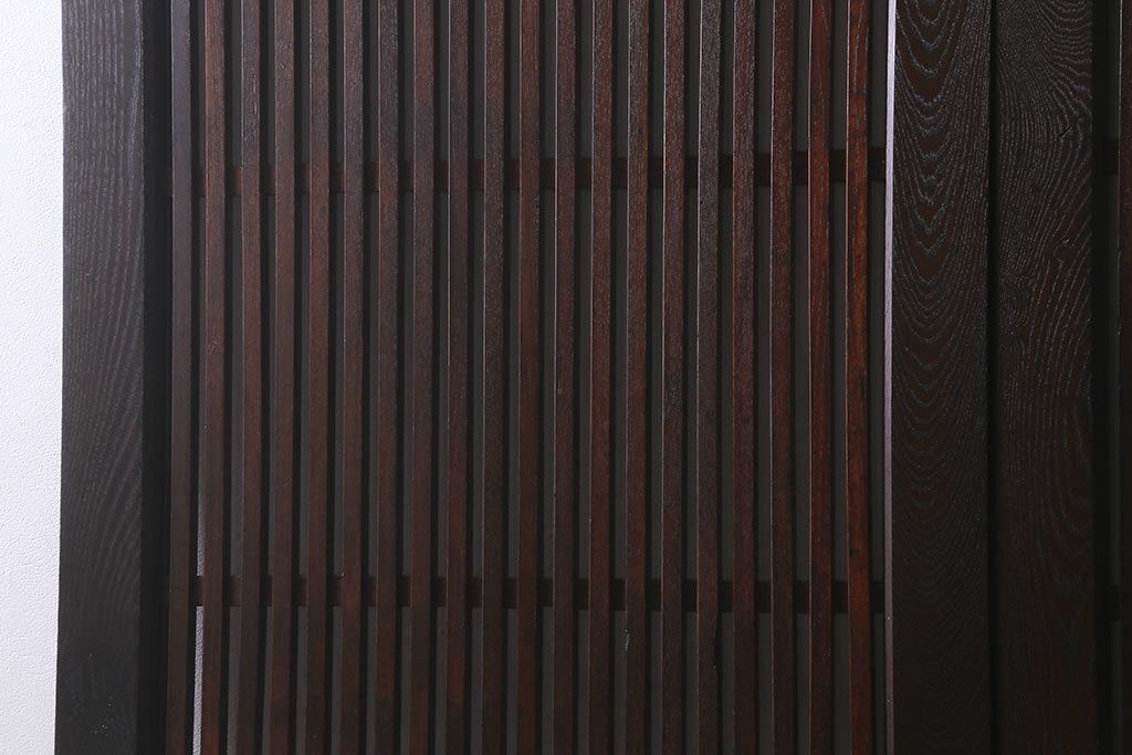 アンティーク建具　和製アンティーク　明治期　蔵戸リメイク　総ケヤキ材　クリアガラス入り　和の趣あふれる蔵戸2枚セット(引き戸、玄関戸)(R-042038)
