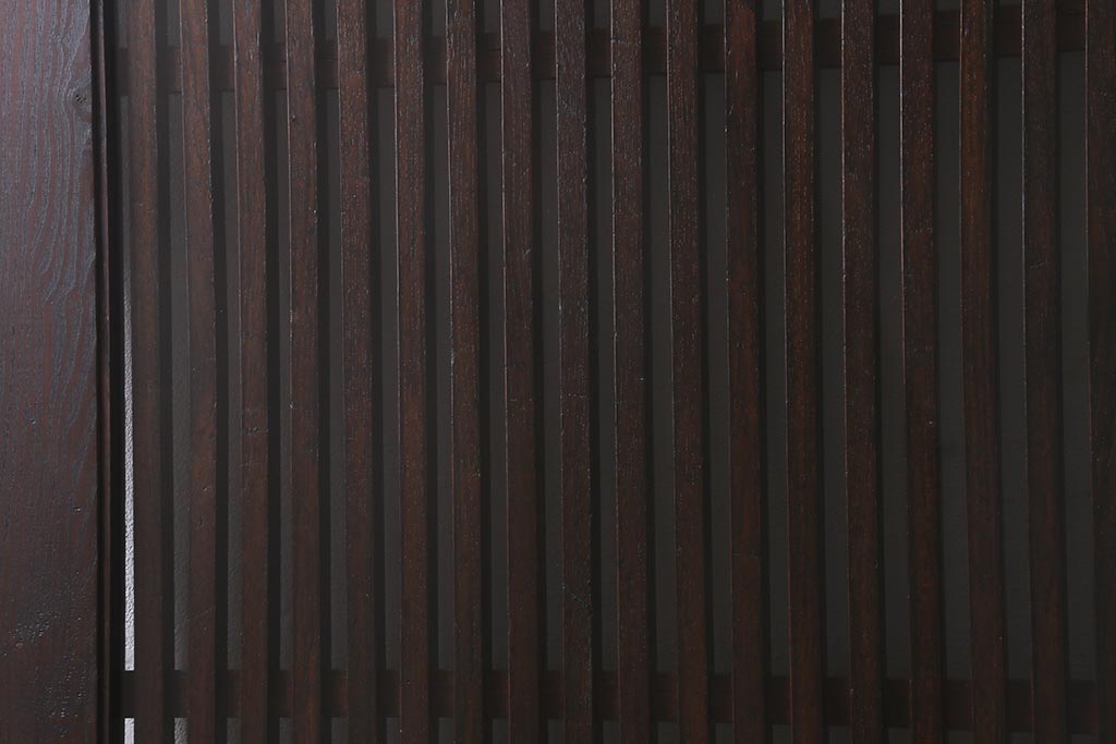 アンティーク建具　和製アンティーク　明治期　蔵戸リメイク　総ケヤキ材　クリアガラス入り　和の趣あふれる蔵戸2枚セット(引き戸、玄関戸)(R-042038)