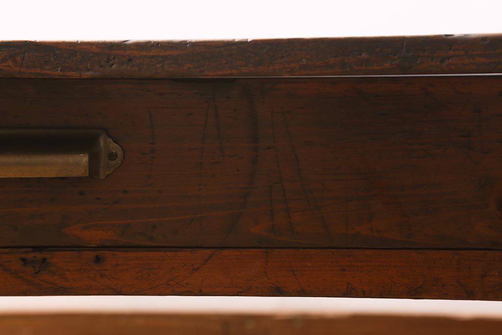 アンティーク家具　和製アンティーク　昭和初期　使い込まれた風合いが味わい深い文机(座机、ローテーブル、座卓、センターテーブル)(R-042046)