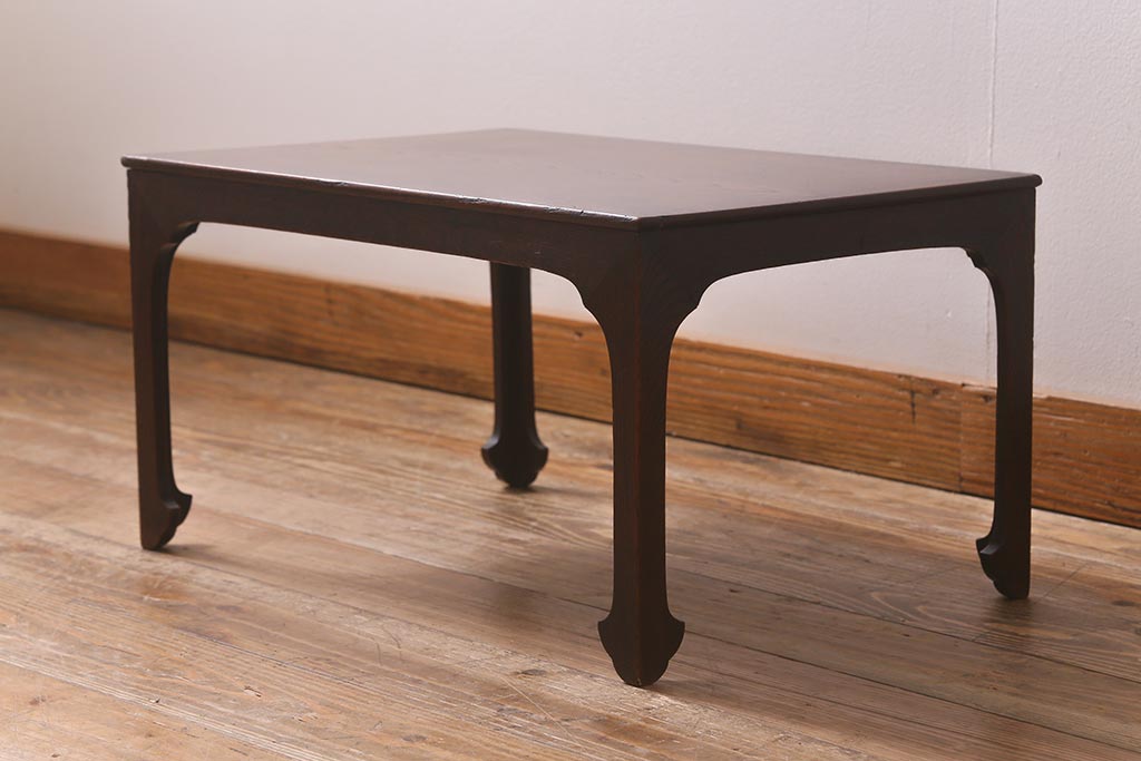 アンティーク家具　大正昭和初期　天板栓材一枚板　和の味わいが魅力的な花台(テーブル、座卓)(R-042047)
