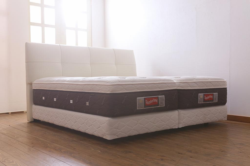 展示品　フランスベッド　SLUMBERLAND(スランバーランド)　SL-021DS　SL-4500C　コイルスプリング　マットレス付きベッド(定価約96万円)(R-042052)