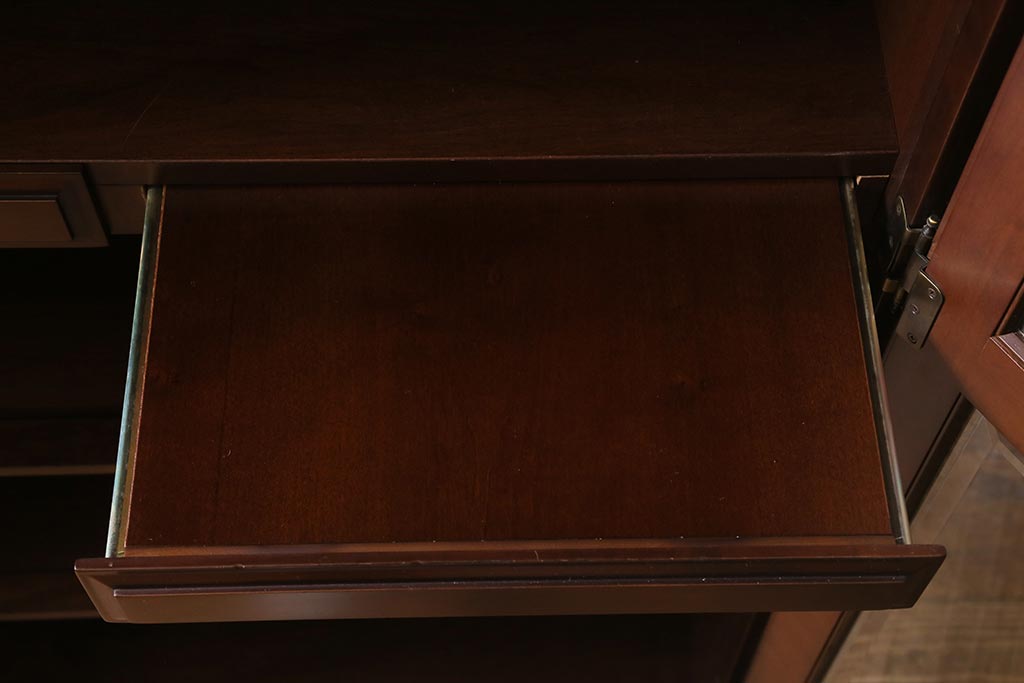 中古　maruni(マルニ木工)　KENT-COURT(ケントコート)　大人の書斎づくりにお勧めなシックな書棚(本箱、ブックケース)(R-042061)