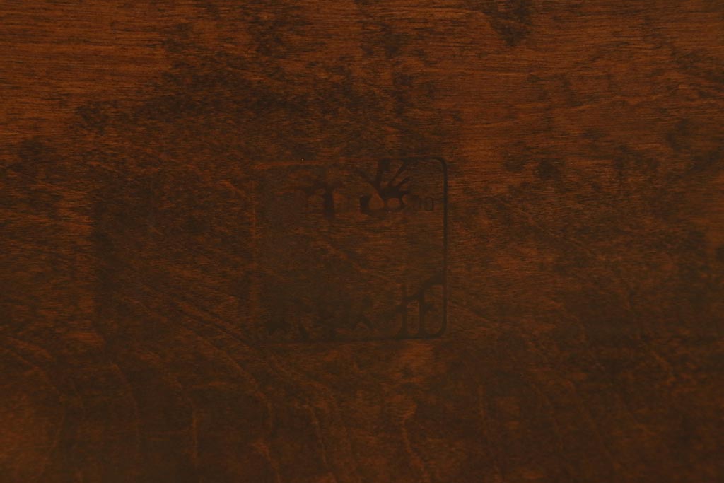 中古　北海道民芸家具　HM441　モダンでシックな佇まいのマガジンラック(マガジン卓、サイドテーブル)(定価約7万円)(R-042062)