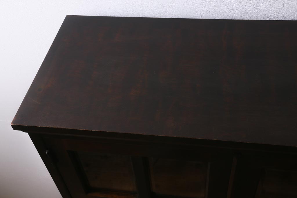 中古　北海道民芸家具　洗練された佇まいが魅力的な本箱・小(ブックケース、収納棚、戸棚)(R-042079)
