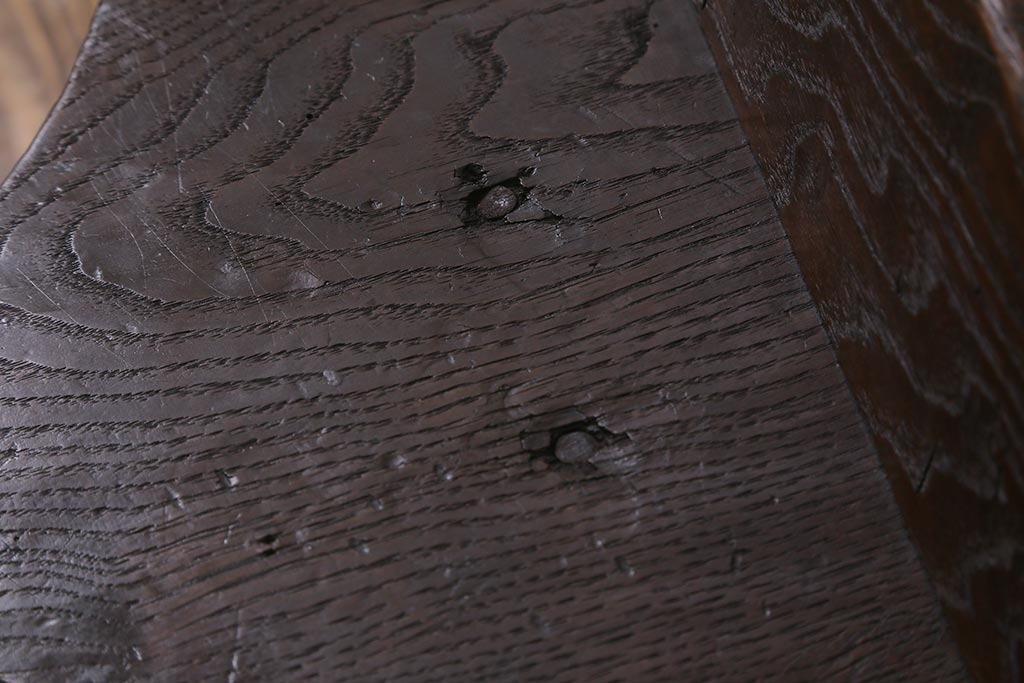 アンティーク雑貨　明治大正期　会津　栗材　趣溢れる木馬(そり)(R-042085)