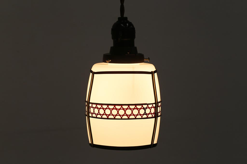 アンティーク照明　昭和初期　和の雰囲気漂う天井照明(吊り下げ照明、ペンダントライト)(R-042097)
