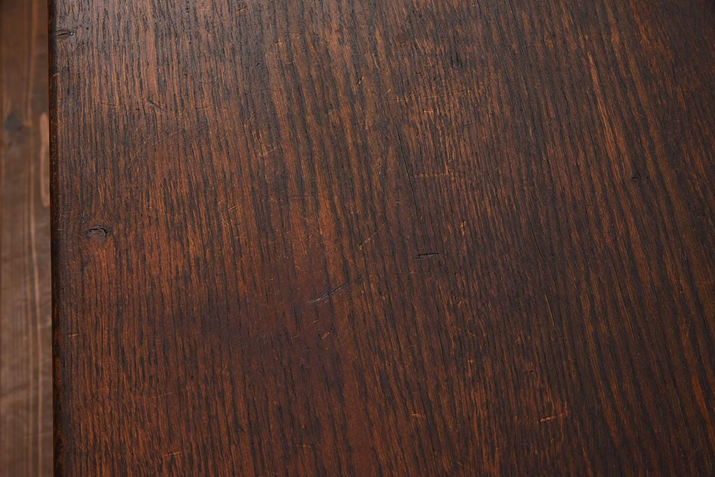 アンティーク家具　イギリスアンティーク　オーク材　バルボスレッグのダイニングテーブル(R-042215)
