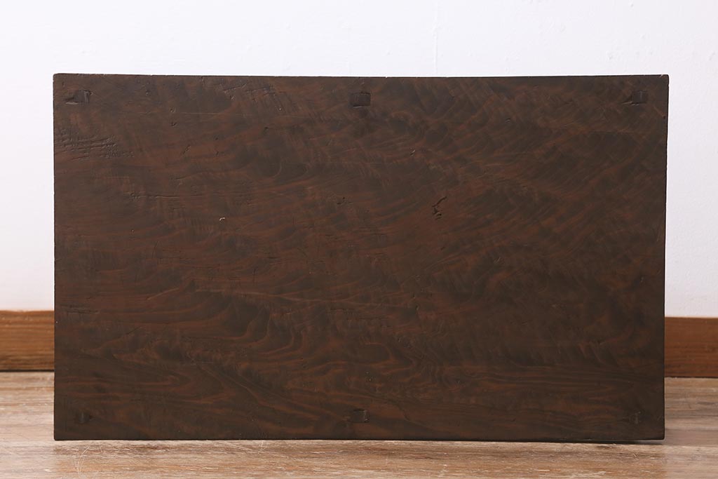 アンティーク家具　指物家具　高級杉材　浮造り仕上げの飾り棚(ディスプレイラック、収納棚、オープンラック)(R-042261)