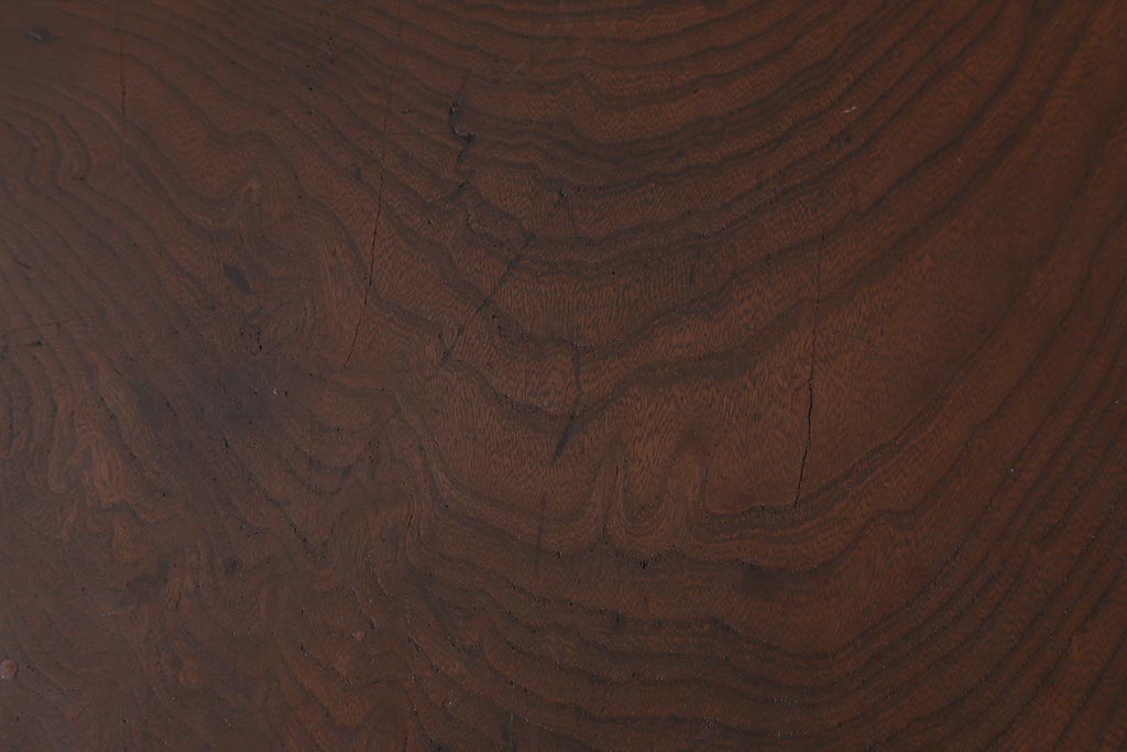 アンティーク雑貨　大正昭和初期　ケヤキ一枚板　古い木の味わいが楽しめる囲碁盤(ディスプレイ雑貨)(R-042262)