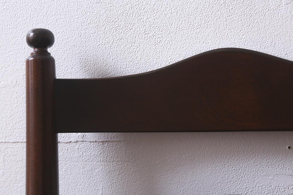 中古　松本民芸家具　艶のある木肌が上品なラダーバックチェア(ダイニングチェア、板座、椅子)(R-042269)