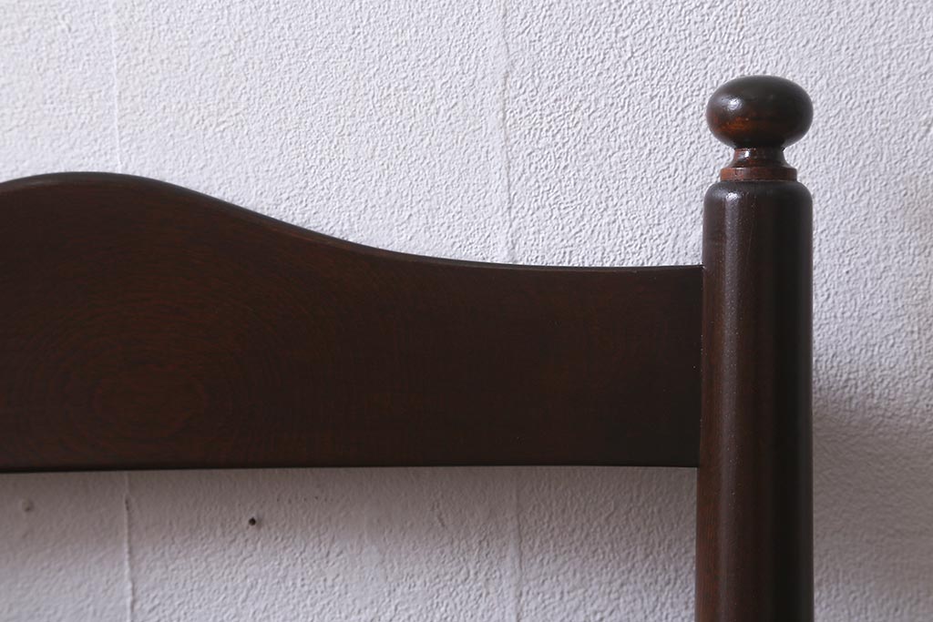 中古　松本民芸家具　艶のある木肌が上品なラダーバックチェア(ダイニングチェア、板座、椅子)(R-042270)