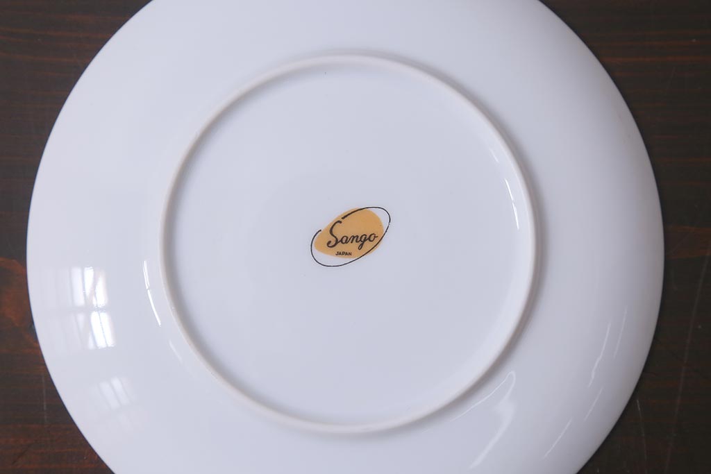 昭和レトロ　未使用　サンゴートーキ(三郷陶器)　陶器カップ&ソーサー6客(R-042360)