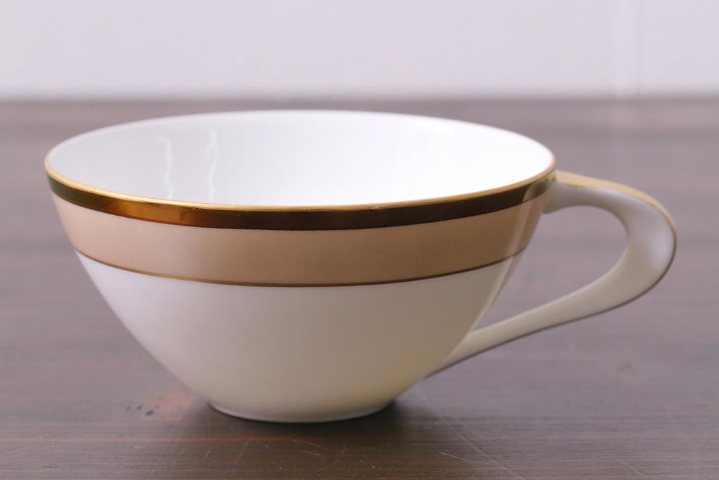 昭和レトロ　未使用　サンゴートーキ(三郷陶器)　陶器カップ&ソーサー6客(R-042360)