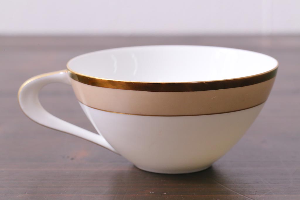 昭和レトロ　未使用　サンゴートーキ(三郷陶器)　陶器カップ&ソーサー6客(R-042360)