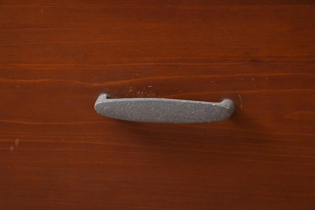 レトロ家具　すっきりとしたツートーンのチェスト(タンス、箪笥、引き出し)(R-042460)
