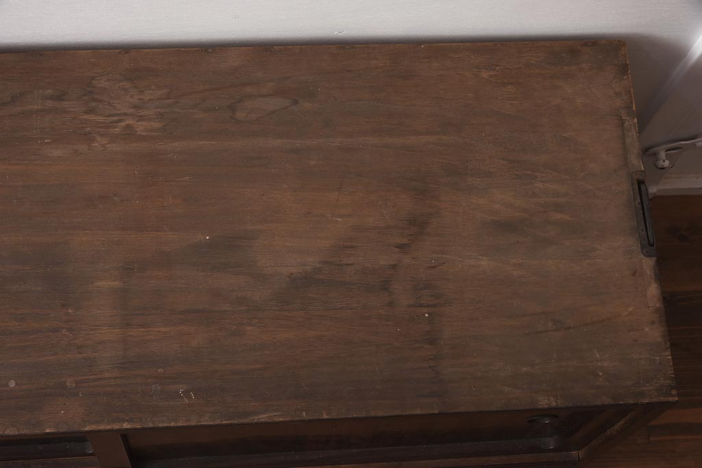 アンティーク家具　縞黒檀　上品な和の雰囲気漂うローボード(テレビ台、収納棚、リビングボード、戸棚)(R-042541)