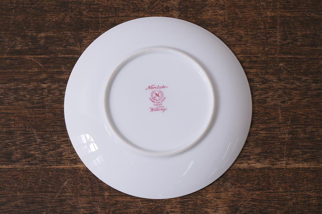 アンティーク雑貨　昭和レトロ　ノリタケ(Noritake)　若杉シリーズ　カップ&ソーサー5客(シュガーポット、シュガースプーン)(R-042570)
