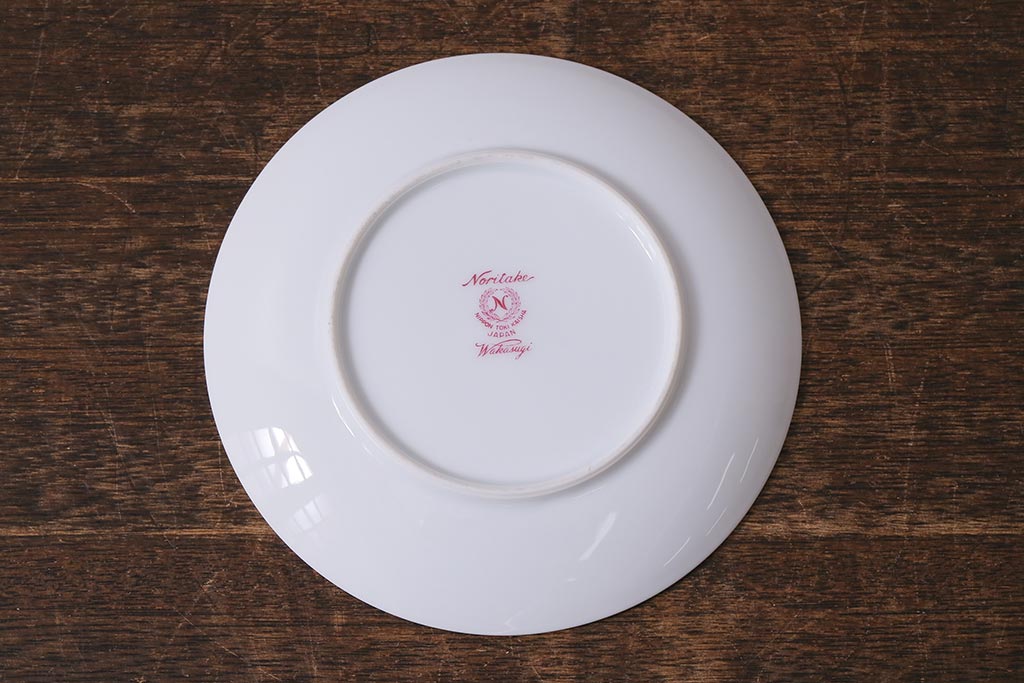 アンティーク雑貨　昭和レトロ　ノリタケ(Noritake)　若杉シリーズ　カップ&ソーサー5客(シュガーポット、シュガースプーン)(R-042570)