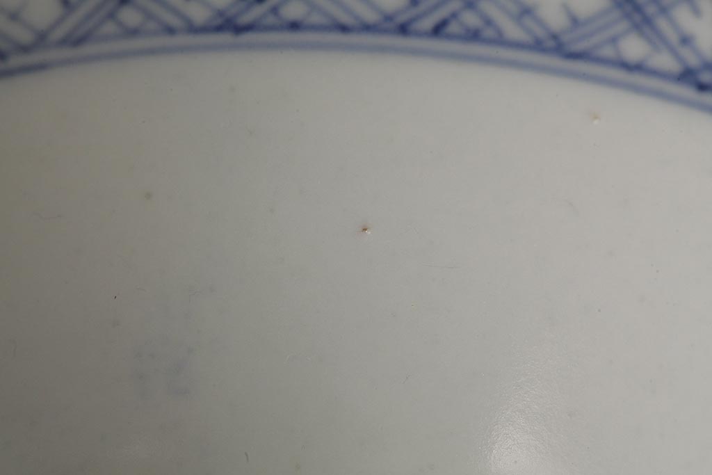 アンティーク雑貨　江戸期　古伊万里　色絵染付蓋茶碗2客セット(和食器)(R-042587)