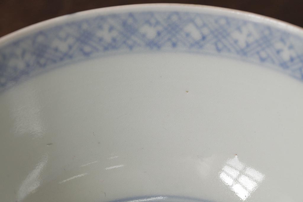 アンティーク雑貨　江戸期　古伊万里　色絵染付蓋茶碗2客セット(和食器)(R-042588)