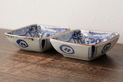 大清光緒年製　色絵染付　六寸皿3枚セット(伊万里、中国?)(R-052237)