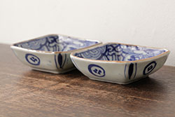 明治期　伊万里焼　二重高台　色絵　深鉢(深皿、和食器)(R-047089)