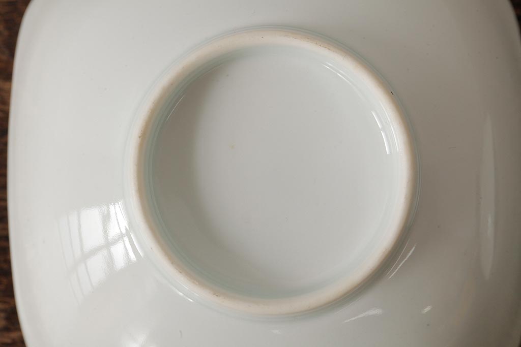 アンティーク雑貨　明治大正期　伊万里焼山水図染付向付2点セット(小皿、和食器)(R-042692)