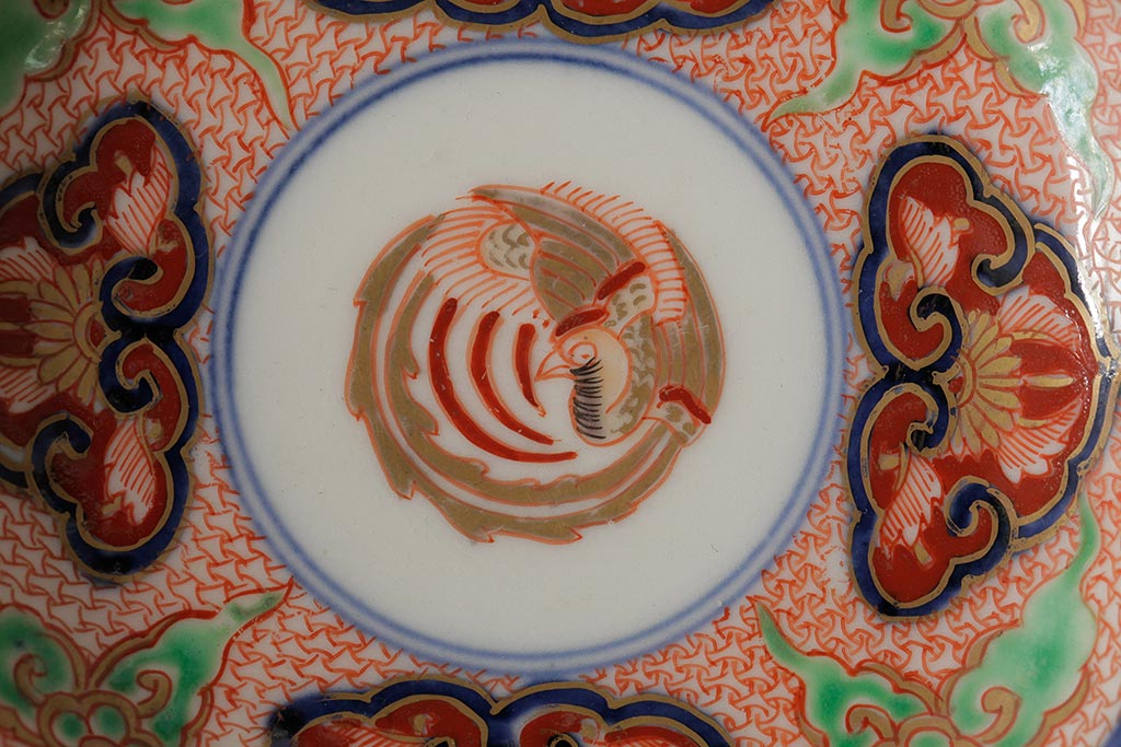  	アンティーク雑貨　江戸期　古伊万里　大明成化年製　色絵染付小皿3枚セット(和食器)(R-042714)